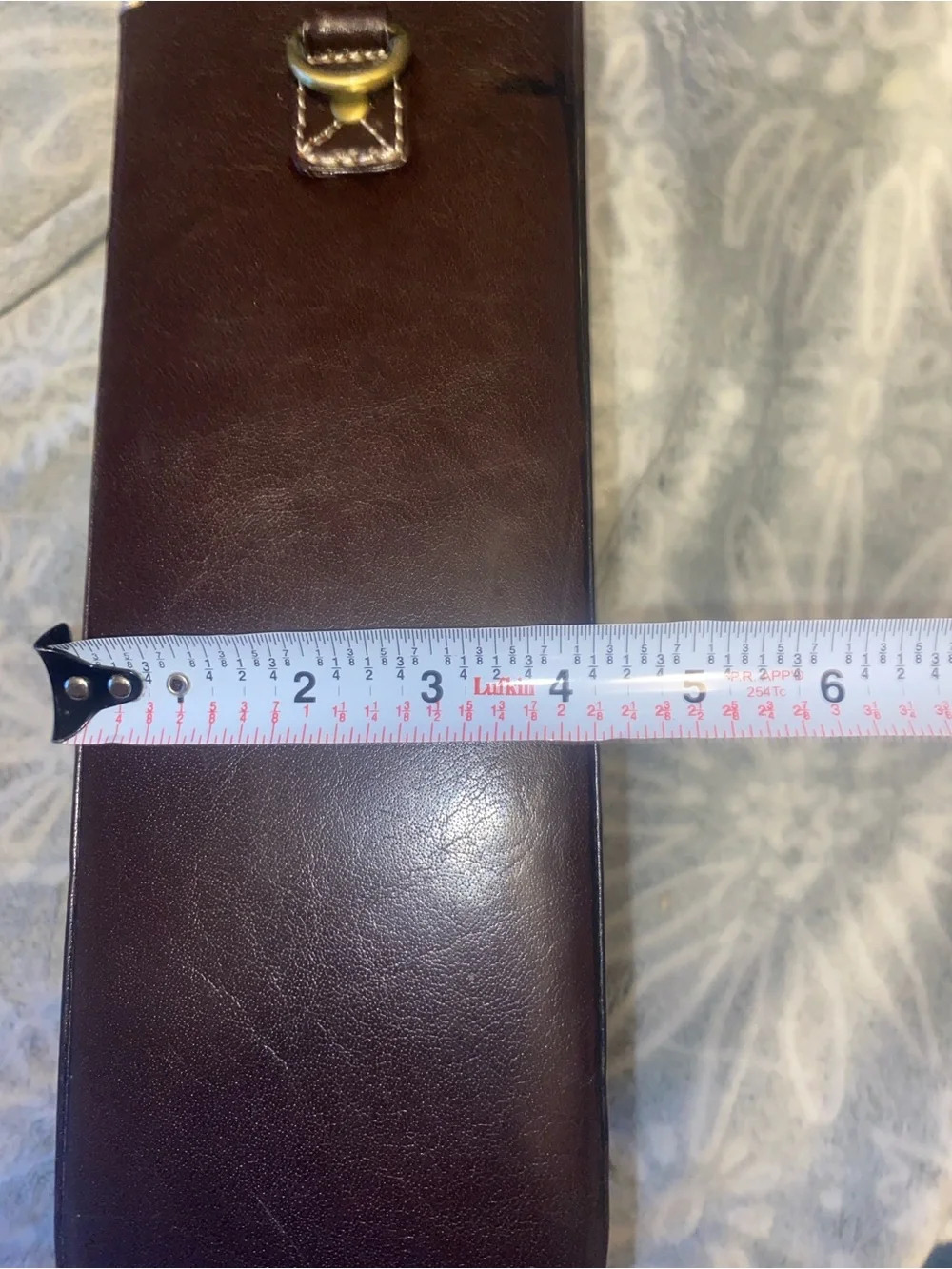 Red Envelope Dark Brown Leather Double Wine Carrier with Detachable Strap